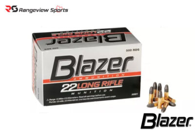 Blazer 22 LR Rimfire Ammo, High Velocity, 40Gr LRN – Brick of 500Rds Rangeview sports CANADA