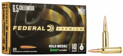 Federal Premium Gold Medal 6.5 Creedmoor Rifle Ammo, 140Gr Sierra Matchking - 20Rds - Federal - Rangeview Sports Canada