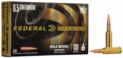 Federal Gold Medal 6.5 Creedmoor Rifle Ammo, 130Gr Berger OTM - 20Rds - Federal - Rangeview Sports Canada