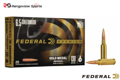 Federal Gold Medal 6.5 Creedmoor Rifle Ammo, 130Gr Berger OTM – 20Rds Rangeview sports CANADA