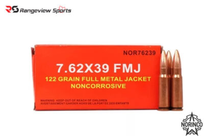 Norinco 7.62x39mm Rifle Ammo 122Gr FMJ Steel Case – 20Rds Rangeview sports CANADA