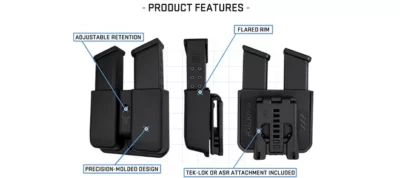 Blade-Tech Signature Double Mag Pouch - Glock 9mm/.40cal