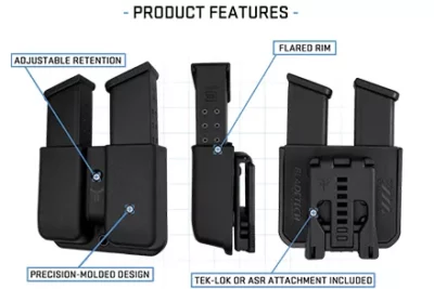 Blade-Tech Signature Double Mag Pouch - Glock 9mm/.40cal