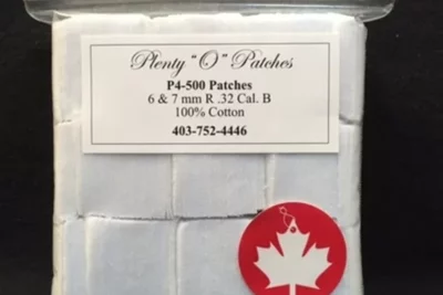 Plenty "O" Patches P4-500, .25Cal, 6.5cm Cotton Patches