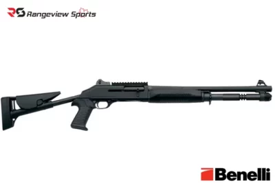 Benelli M4 Tactical Shotgun with Collapsable Pistol Grip Stock, 3″ 12Ga 18.5″ Barrel Rangeviewsports Canada