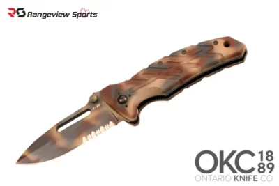 Ontario XM 1DS Combo Edge Knife – Desert Camo rangeview sports canada