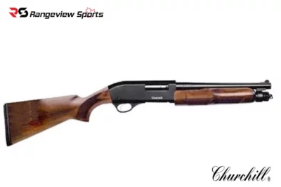 Churchill Pump 12ga 3″, 12.6″ Barrel, Wood Stock Rangeviewsports Canada