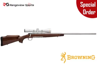 Browning RMEF X-Bolt White Gold Medallion Rifle, Stainless Barrel rangeview sports canada