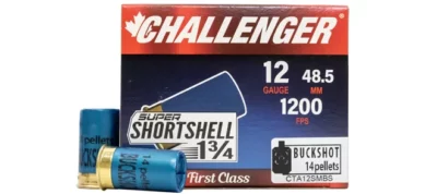 Challenger Short Shell 12Ga, 14 Pellet, #4 Buck - 20rds rangeview sports canada