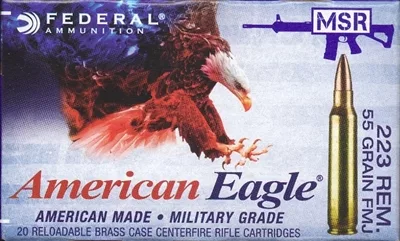 Federal American Eagle 5.56x45mm Rifle Ammo 55Gr