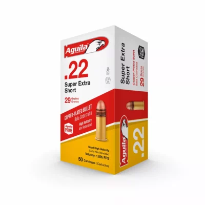 Aguila Super Extra 22 Short Rimfire Ammo, 29Gr CPRN – 50Rds