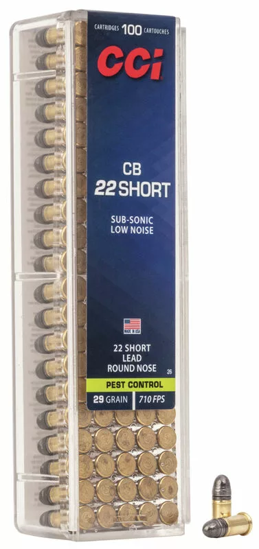 CCI CB 22 Long Rimfire Ammo, 29Gr LRN – 100Rds