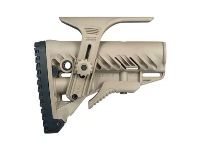 Fab Defense GLR-16CP M4 Buttstock w/ Adjustable Cheekpiece, Tan *Clearance*