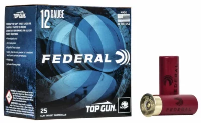 Federal Top Gun Target Load, 12Ga 2 3/4" #7.5 Shot 1oz 1180FPS - 25Rds - Federal - Rangeview Sports Canada