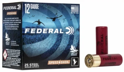 Federal Speed-Shok Waterfowl Load, 12Ga 3" #4 Steel Shot 1 1/4oz 1450FPS - 100Rds - Federal - Rangeview Sports Canada