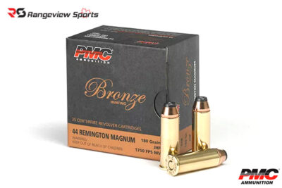 PMC Bronze 44 Mag Revolver Ammo 180Gr, JHP 1750FPS – 25Rds Rangeview sports CANADA