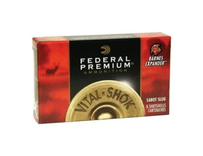 Federal Premium Vital-Shok Sabot Slug, 20Ga 3″ Barnes Expander Tipped Slug 5/8oz 1900FPS - 5Rds - Federal - Rangeview Sports Canada