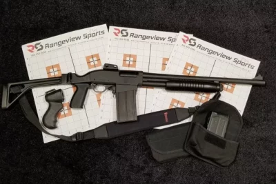 Dominion Arms Grizzly-Mag Pump-action Shotgun, 12Ga with Folding Stock