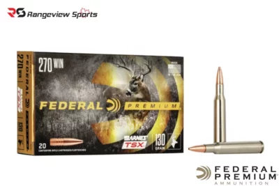 Federal Premium 270 Win Rifle Ammo, 130Gr Barnes TSX 3060FPS – 20Rds Rangeviewsports Canada