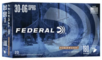Federal Power-Shok 30-06 Spfd Rifle Ammo, 180Gr JSP - 20Rds - Federal - Rangeview Sports Canada