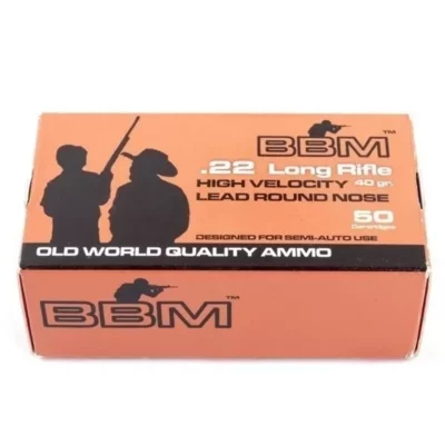 RWS/BBM Semi-auto 22 LR Rimfire Ammo, 40Gr LRN - 50Rds