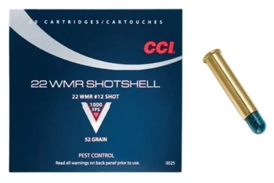 CCI Shotshell 22 WMR Rimfire Ammo 52 Gr #12 Shot