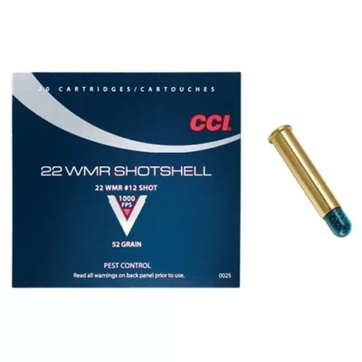 CCI Shotshell 22 WMR Rimfire Ammo 52 Gr #12 Shot