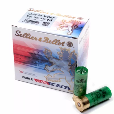 Sellier & Bellot Clay 24 Sport Target Load, 12Ga 2 3/4" #7 1/2 Shot 7/8oz - 25Rds - Sellier & Bellot - Rangeview Sports Canada