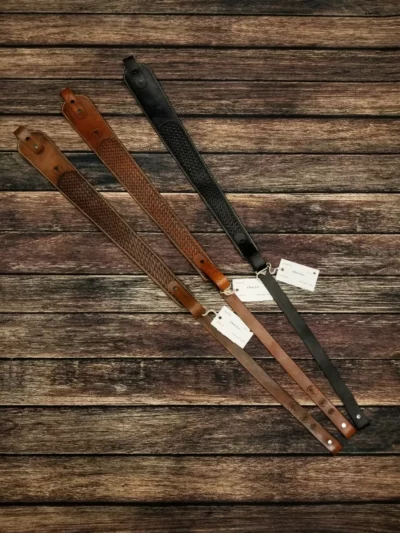 The Chris Lee Collection Handmade Tooled Leather Rifle Sling - - Rangeview Sports Canada