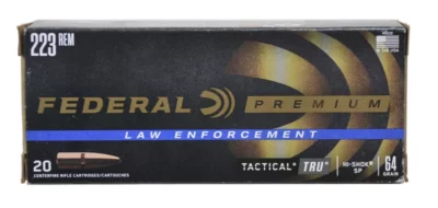 Federal LE Tactical TRU 223 Rem Rifle Ammo 64Gr