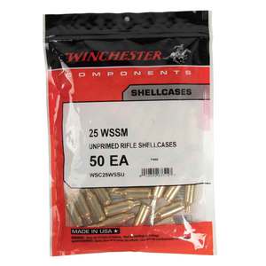 Winchester 25 WSSM Unprimed Rifle Shell Cases - 50/pk - Rangeview