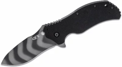 Zero Tolerance flipper Folding Knife w/ Assisted Open - Black/tiger Stripe - - Rangeview Sports Canada