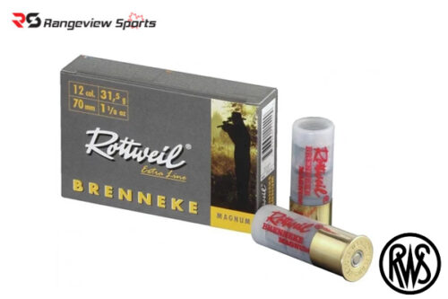 Rws Rottweil Extra Line Hunting Brenneke Magnum 12Ga 2-3:4″, 1-1:8Oz – 5Rds Rangeview Sports Canada