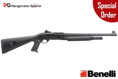 Benelli M2 Tactical Shotgun with Pistol Grip Stock, 3″ 12Ga 18.5″ Barrel rangeview sports canada