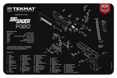 TekMat Ultra 20 Bench Mat Designed for Sig Sauer P320 - TEKMAT - Rangeview Sports Canada