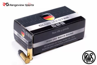 RWS Club Master 22 LR Rimfire Ammo, 40Gr LRN – 50Rds Rangeview sports CANADA