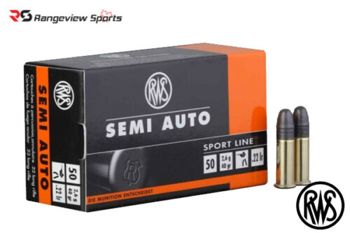 RWS Semi Auto 22 LR Rimfire Ammo, 40Gr LRN – 50Rds Rangeview sports CANADA Rws Semi Auto 22 Lr Rimfire Ammo, 40Gr Lrn – 50Rds Rangeview Sports Canada