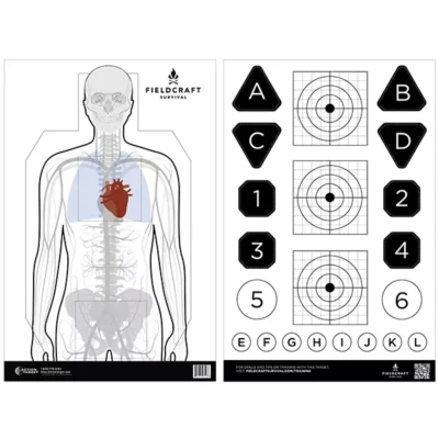 Fieldcraft Survival Double-Sided Target - 5Pk - - Rangeview Sports Canada