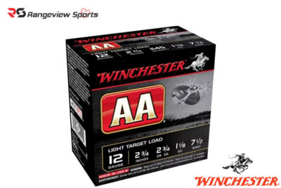 1 Winchester AA 12Ga Target Load, 2 3:4″ #8 Shot 1 1:8oz 1145FPS – 25Rds Rangeview sports CANADA