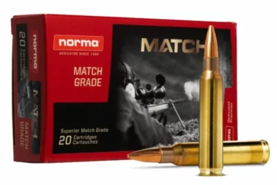 Norma Match 223 Rem Rifle Ammo, 77Gr Sierra Matchking HPBT - 20Rds