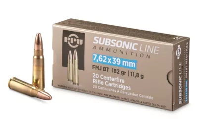 PRVI 7.62x39mm Subsonic Rifle Ammo 182 Gr