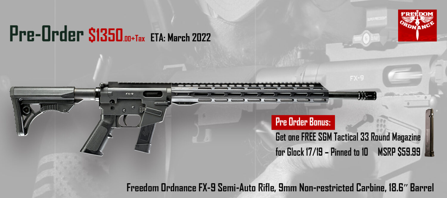 SeparateFrontPage - - Rangeview Sports Canada Freedom-Ordnance-FX-9-Semi-Auto-Rifle-9mm-Non-restricted-Carbine-18.6-Barrel