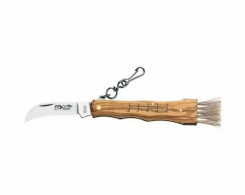 vhj,vhj,hj,hj,fgrangeviewsports Fox Funghi Mushroom Folding Knife - Olive Wood - Image 1