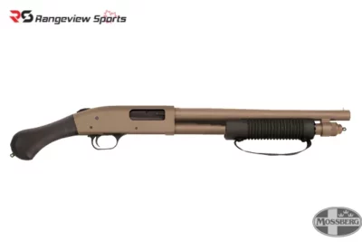 Mossberg 590 Shockwave Pump Shotgun 12 Ga, 14.375 Barrel, Raptor Grip, Cerakote FDE rangeview sports canada-Recovered