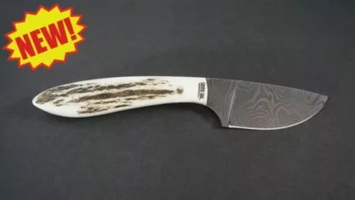 Silver Stag Damascus Series Casper Caper Fixed Blade Knife