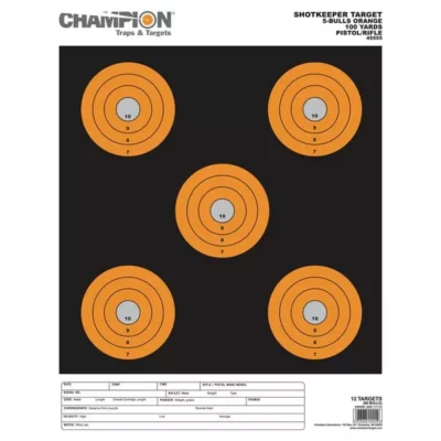 Champion Shotkeeper Black/Orange Targets - 12Pk - champion - Rangeview Sports Canada