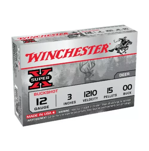 ndnsdrangeviewsports Winchester Super-X 12Ga Shotgun Ammo 3&Amp;Quot;, #00 - 5Rds - Image 1