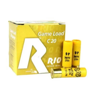 Rio Game Load 20Ga Buckshot, 20Ga 2 3/4″ #4 Buckshot 9Pellets - 25Rds - Rio - Rangeview Sports Canada