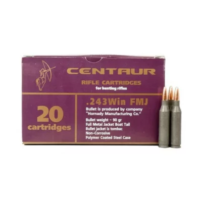 Barnaul Centaur 243 Win Rifle Ammo 90 Gr, FMJ - 20Rds - Barnaul - Rangeview Sports Canada