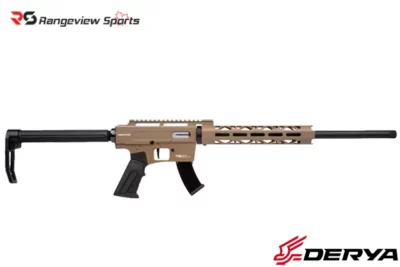 Derya TM22 Rimfire Rifle, Tan 22 LR 18″ Barrel with Threaded Muzzle rangeview sports canada